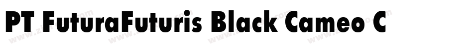 PT FuturaFuturis Black Cameo Cyrillic字体转换